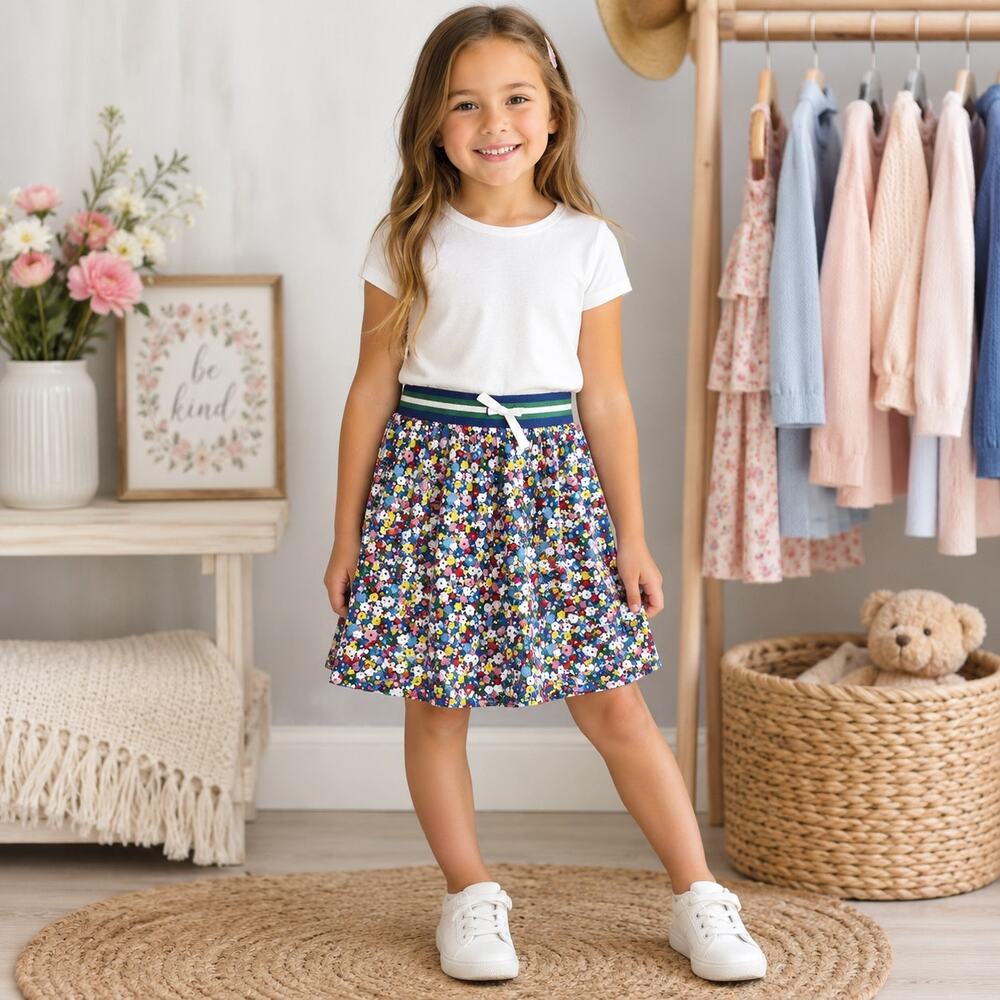 Boden Multicolor Floral Knit Skort 13 to 14 yrs
